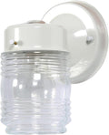 Design House Jelly Jar 1-Light Outdoor Wall Lantern, Wet Rated Exterior Porch by DesignHouse