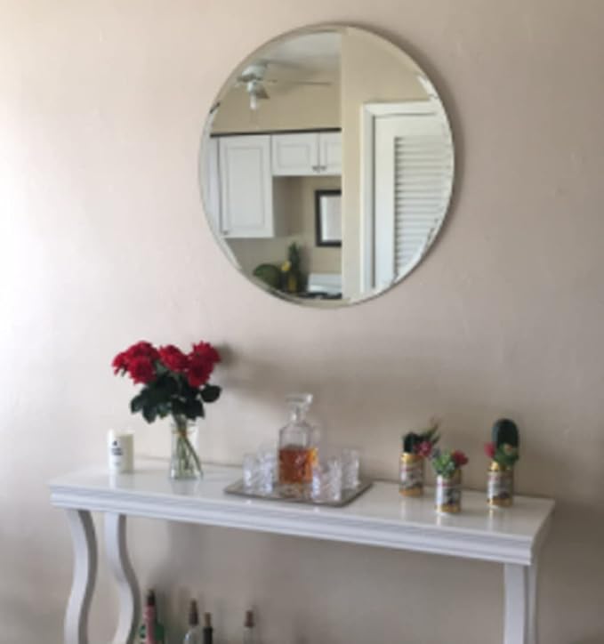 USHOWER 30" Round Frameless Wall Mirror - Image 7