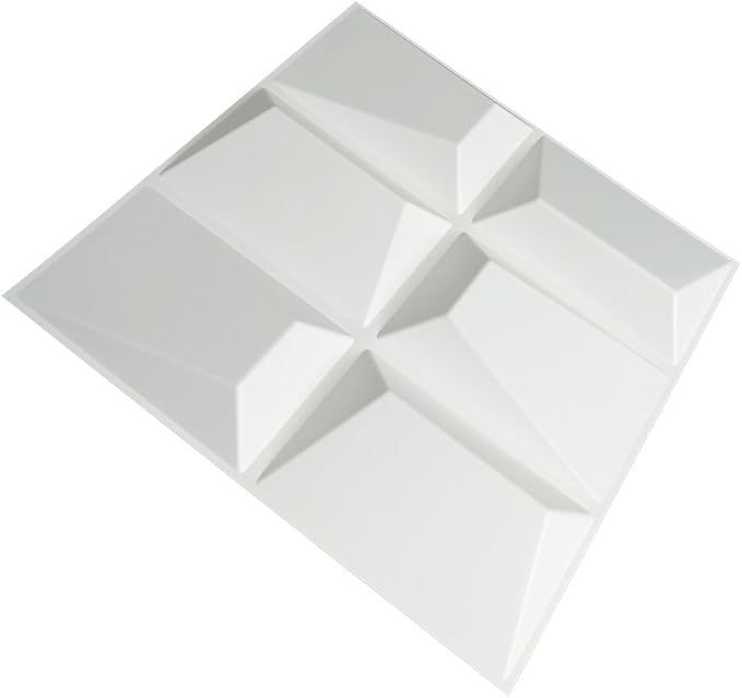 Art3d Decorative 3D Wall Panels 19.7" x 19.7" Snow White, PVC Wall Panel - Image 4
