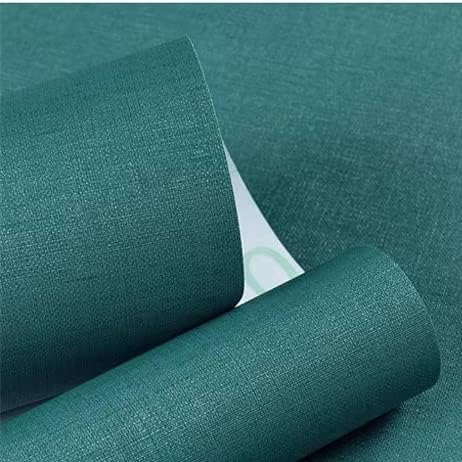 Yancorp Textured Fabric Emrald Green Peel and Stick Wallpaper by YancorpHomeDecor