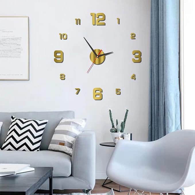 3D DIY Luminous Dial Acrylic Frameless Silent Wall Clock - Image 3