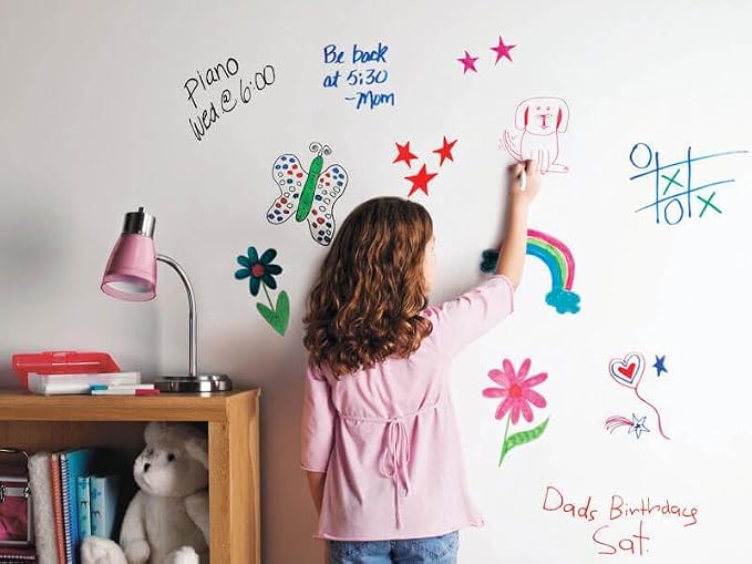 Magnetic Whiteboard Contact Paper 79"x18" Adhesive Magnetic Dry Erase White - Image 6