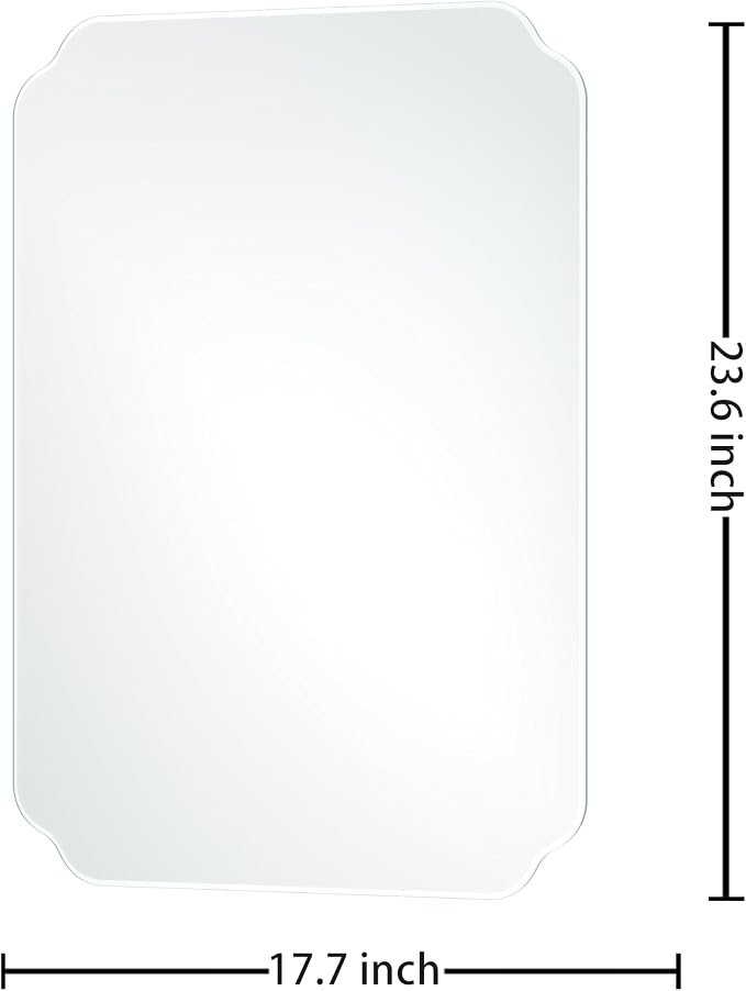 Bathroom Mirrors for Over Sink, Frameless Mirrors for Wall, 24x18 Inch Beveled - Image 6