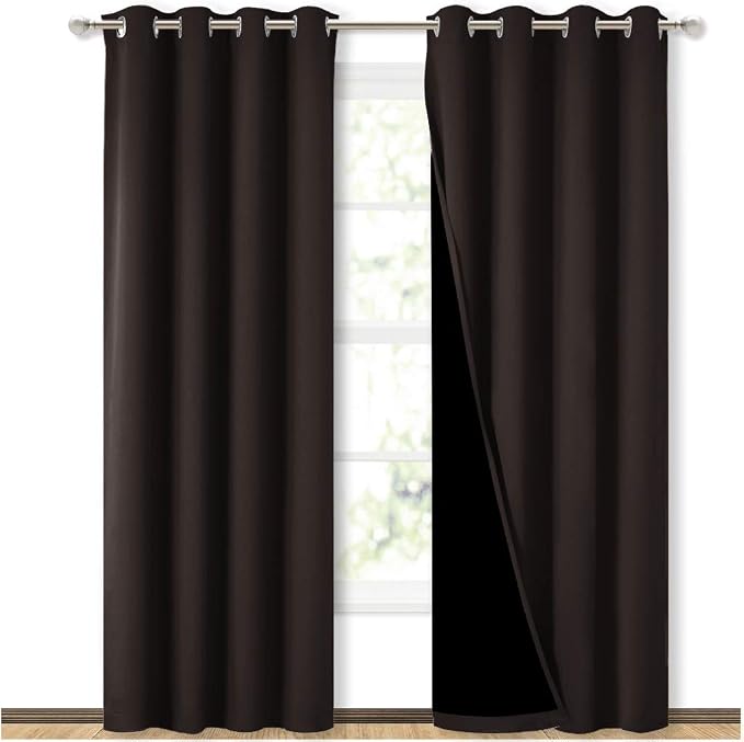 NICETOWN High End Thermal Curtains, Full Blackout Curtains 84 inches Long by NICETOWN