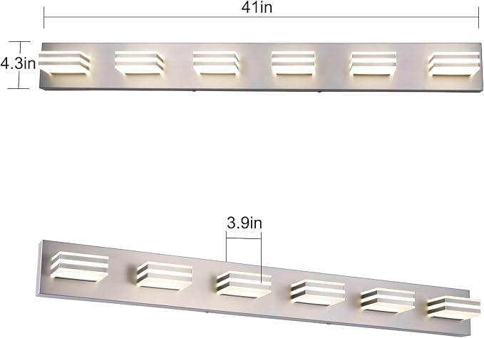 LED Wall Brushed Nickel Vanity Lights - Image 5