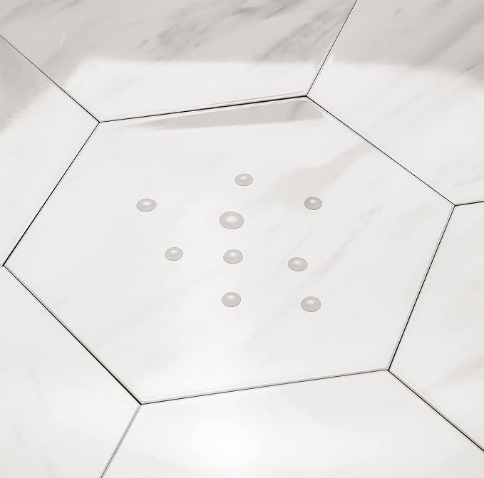 AULIGET 72 Piece Hexagon Tile Peel and Stick Backsplash, Polished White Marble - Image 2