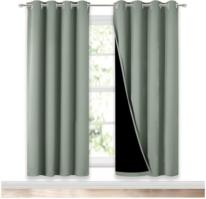 NICETOWN 100% Blackout Window Curtain Panels, Full Light Blocking Drapes by NICETOWN