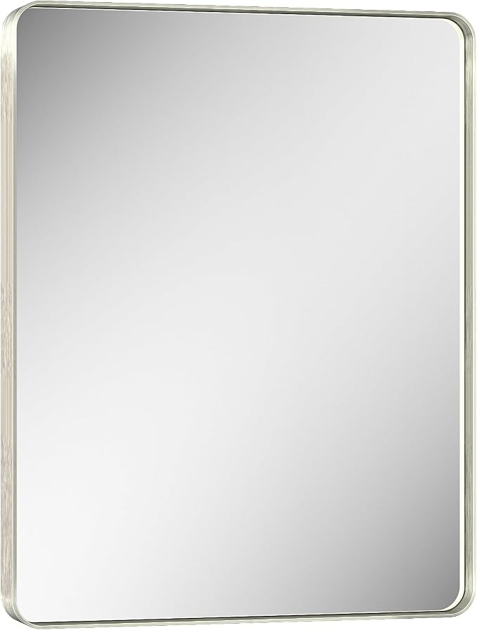 Keonjinn 28 x 36 Inch Brushed Nickel Bathroom Mirrors - Image 9