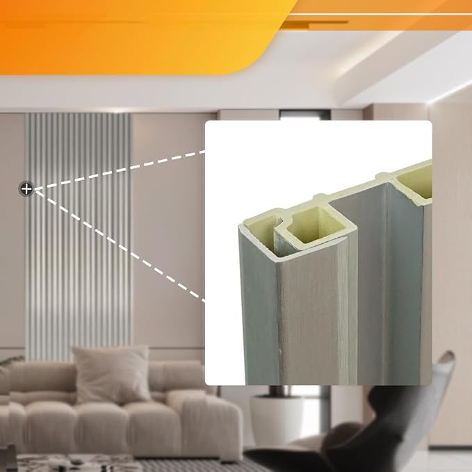 OUZUGIE 8-Pack 57 Inches, WPC Slat Wall Panel Trim, Corner Guard - Image 3