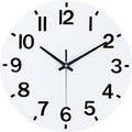 HZDHCLH Wall Clock 10 Inch Silent Non Ticking Wood Battery Operated White by HZDHCLH