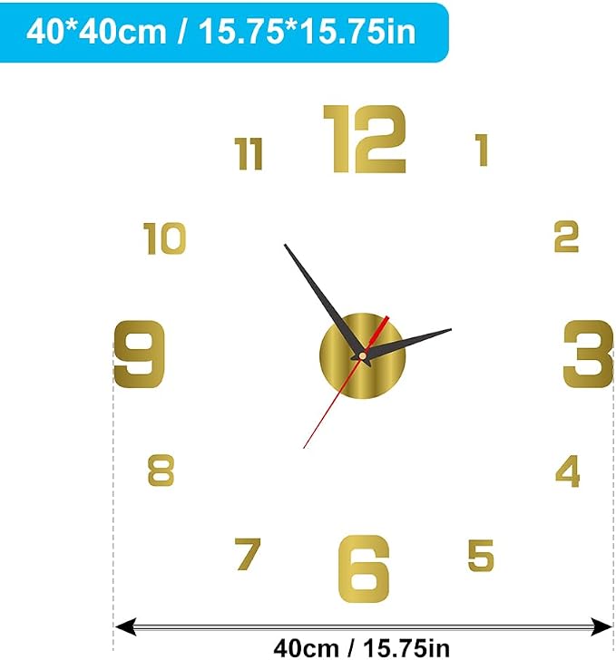 3D DIY Luminous Dial Acrylic Frameless Silent Wall Clock - Image 8