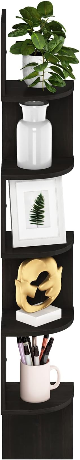 Furinno Rossi 5-Tier Floating Corner Shelf - Image 4