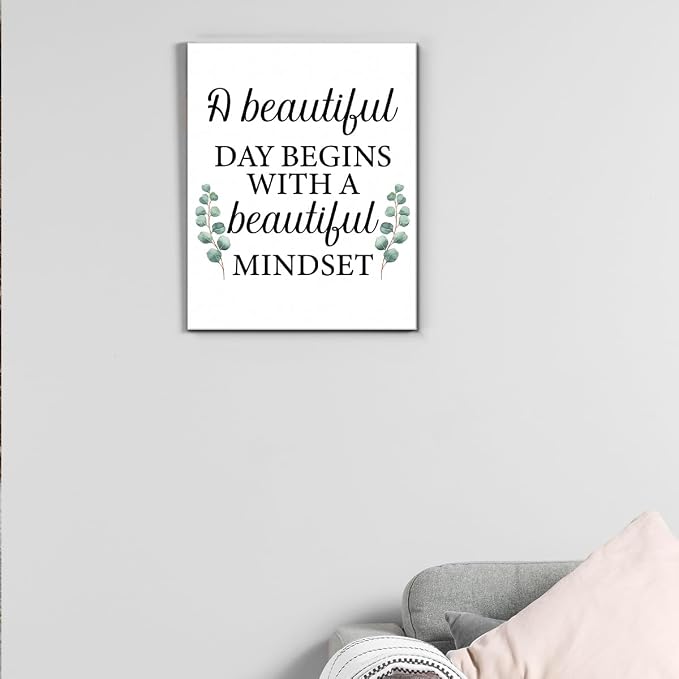 Motivational Eucalyptus Wall Art Decor, Inspirational Green Botanical Pictures - Image 7
