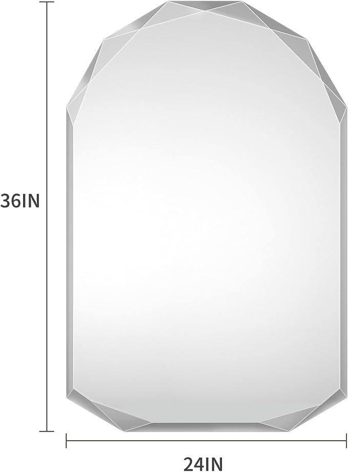 Suidia Bathroom Mirror, Frameless Bathroom Mirror - Image 6