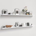 Boswillon 70.9 Inches Long Floating Shelves, 2 Set White Wall Shelf by Boswillon