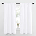 NICETOWN White Curtains for Bedroom, Short Curtains & Draperies for Small Window by NICETOWN
