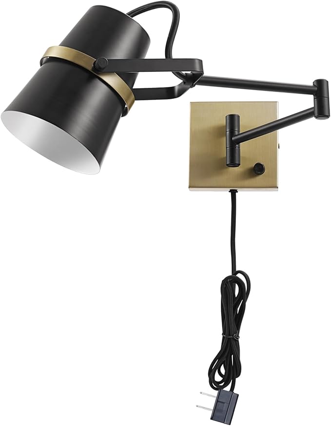 Globe Electric 51345 1-Light Plug-in or Hardwire Swing Arm Wall Sconce by GlobeElectric