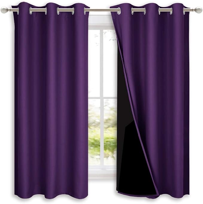NICETOWN 100% Blackout Short Curtains by NICETOWN