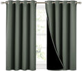 NICETOWN Dark Mallard 100% Blackout Curtains 45 inches Long, 2 Thick Layers by NICETOWN