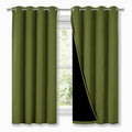 NICETOWN 100% Blackout Curtain Panels, Thermal Insulated Black Liner Curtains by NICETOWN