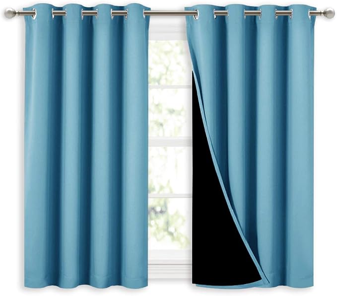 NICETOWN 100% Blackout Short Curtains by NICETOWN
