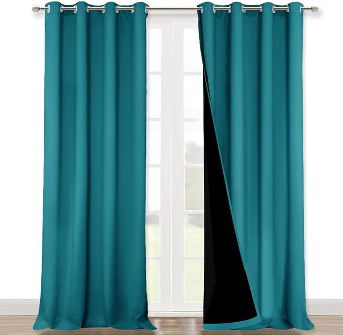 NICETOWN 100% Blackout Blinds, Peacock Teal, Laundry Room Decor Window by NICETOWN