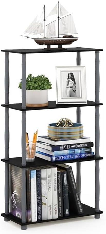 Furinno Turn-N-Tube 4-Tier Multipurpose Shelf Display Rack, Classic Tubes - Image 4
