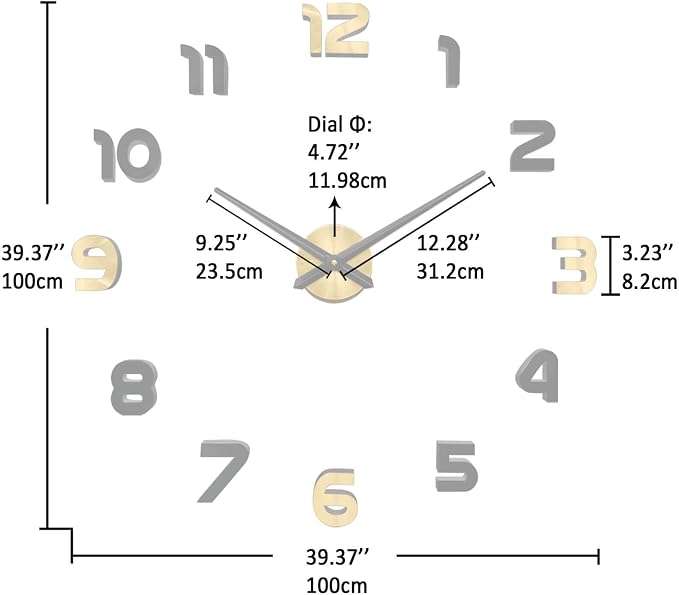 VANGOLD Wall Clock Large Wall Clock - Image 3