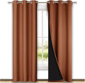 NICETOWN Burnt Orange Blackout Curtains 84 inches Long, Full Light Blocking by NICETOWN
