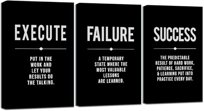 Framed Canvas Wall Art Success Quote, Office Wall Art, Positive Motivational - Image 8