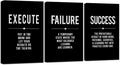 Framed Canvas Wall Art Success Quote, Office Wall Art, Positive Motivational by EPHANYART