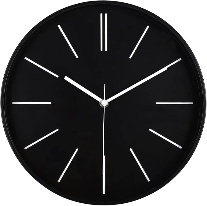zyzamay Modern 12 Inch Round 3D Wall Clock, Silent Quartz Battery Operated by ZYZAMAY