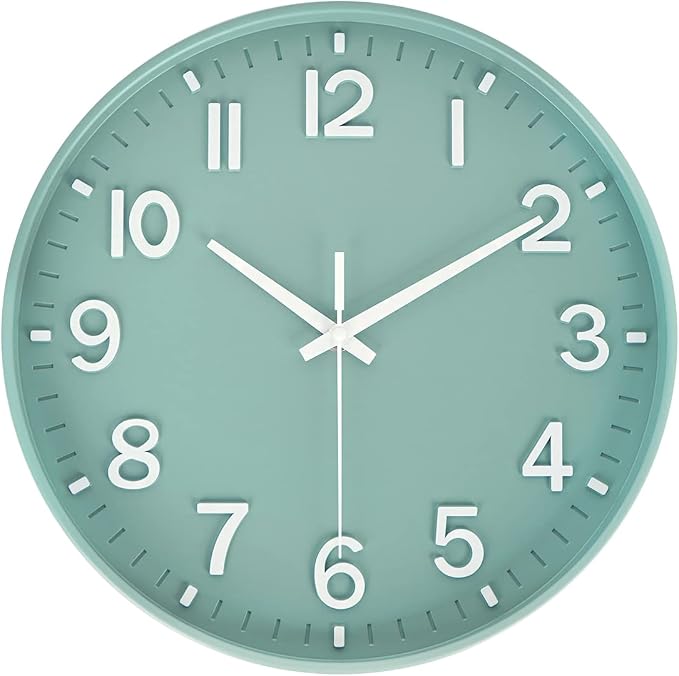 HZDHCLH Modern Quartz Wall Clocks Battery Operated, 12 inch Silent Non Ticking by HZDHCLH