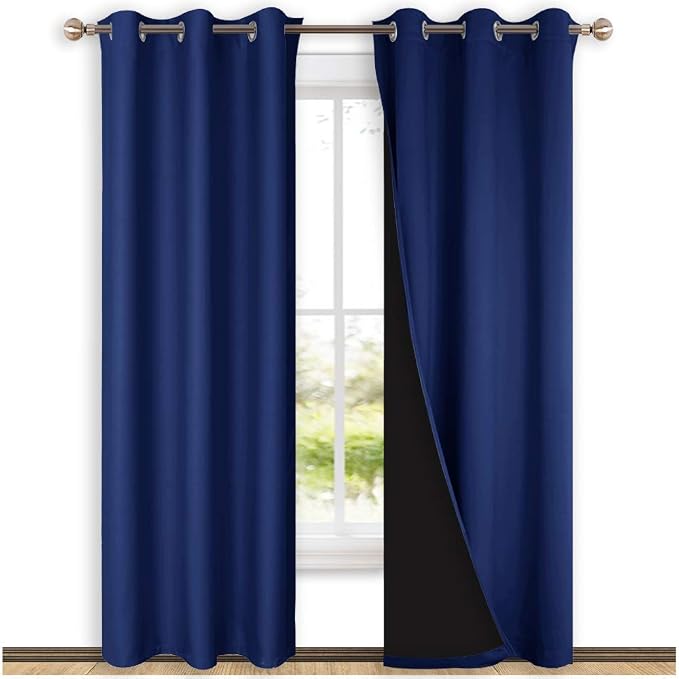 NICETOWN Complete 100% Blackout Curtains, Thermal Insulated & Energy Efficiency by NICETOWN
