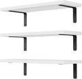 DOLLFIO Floating Shelves, 3 Sets Wall Wooden Shelves by DOLLFIO
