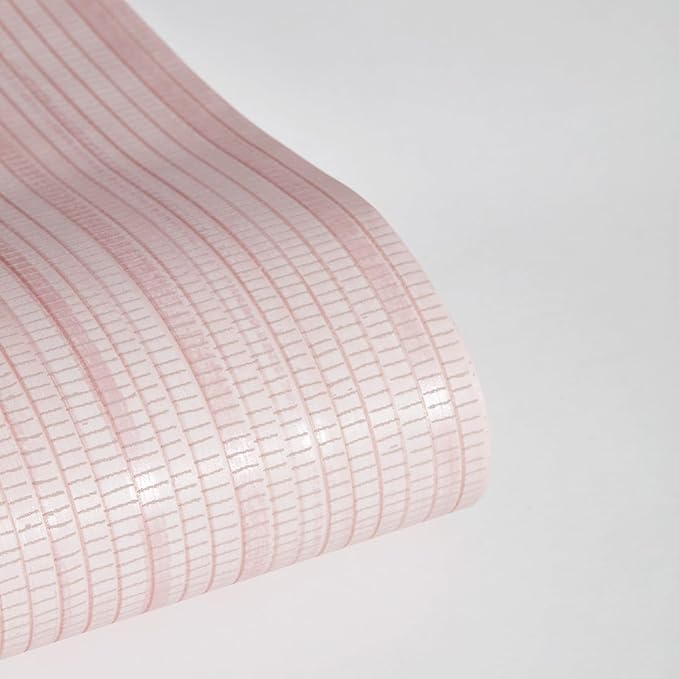 Tempaper Textured Metallic Pink Faux Grasscloth Removable Peel and Stick - Image 8