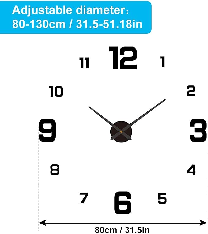 3D DIY Luminous Dial Acrylic Frameless Silent Wall Clock - Image 6