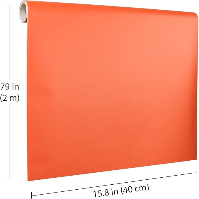 Orange Peel and Stick Wallpaper, 15.7 X 78.7 inches Renter Friendly Wallpaper - Image 3