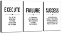 Framed Canvas Wall Art Success Quote, Office Wall Art, Positive Motivational by EPHANYART