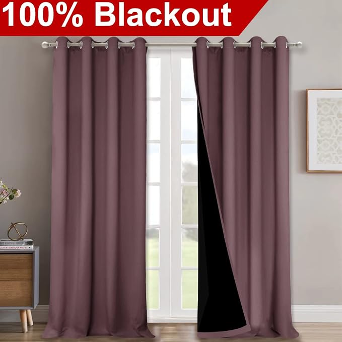 NICETOWN 100% Blackout Curtains - Image 2