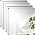 6Pcs Acrylic Mirror Tiles, Self-Adhesive Mirror Stickers, Square Mirror Trays by DARENYI