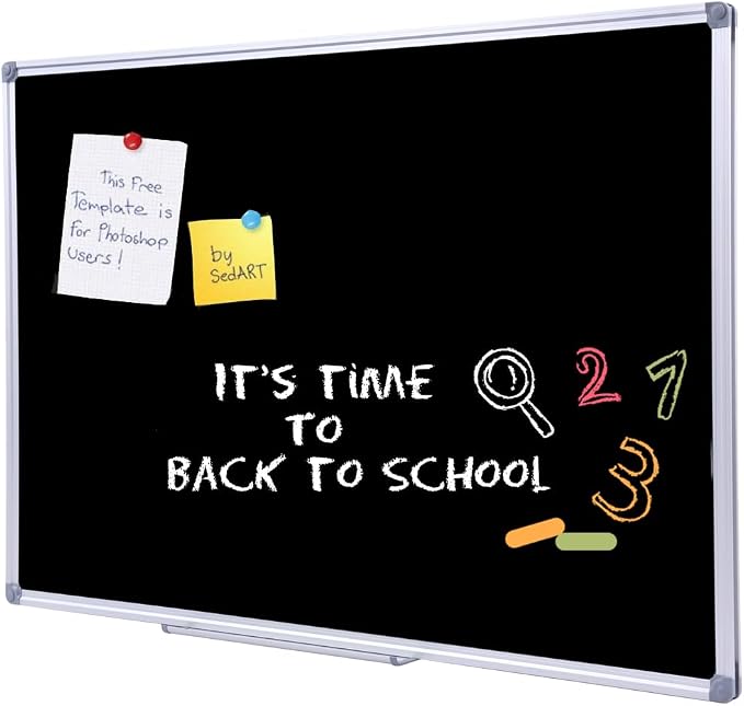 2 Pack Durable 48x36 Inch Large Magnetic Black Chalkboard – Wall-Mounted - Image 2