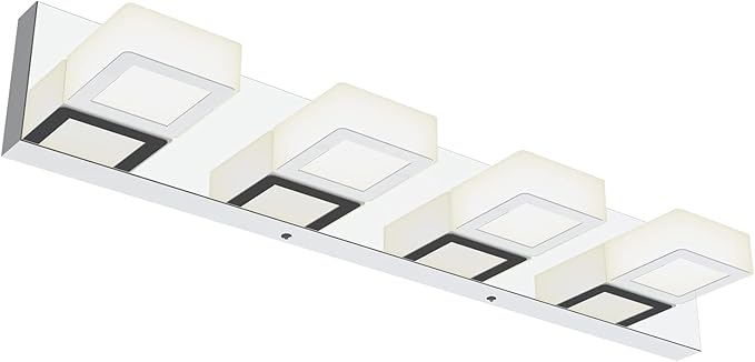 Ralbay Chrome Vanity Lights for Bathroom Adjustable Acrylic Chrome Modern LED by RalbayLighting