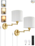 Plug in Wall Sconces with Remote Control, Dimming 10%-100% & Adjustable Colors by GOODATE
