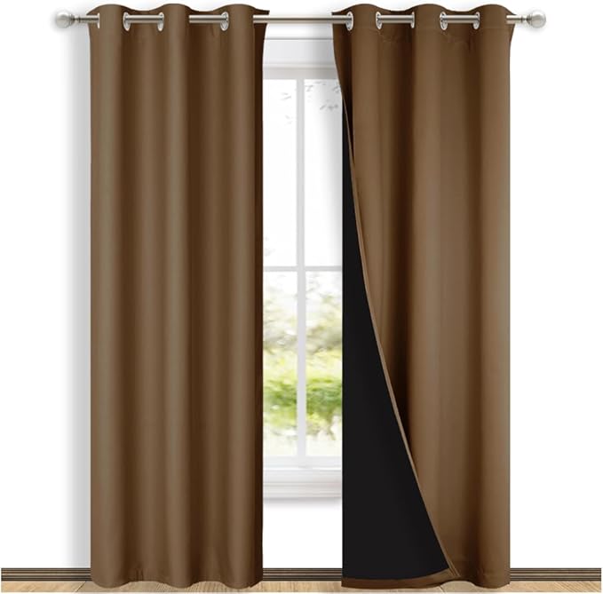 NICETOWN Blackout Curtains 80 inches Long, 2 Pieces, Full Light Blocking Drapes by NICETOWN
