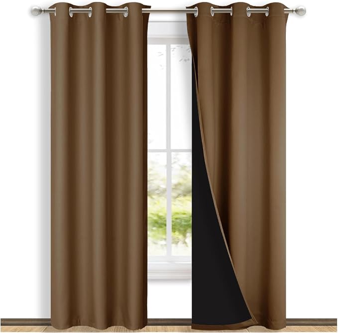 NICETOWN Blackout Curtains 84 inches Long, 2 Pieces, Full Light Blocking Drapes by NICETOWN