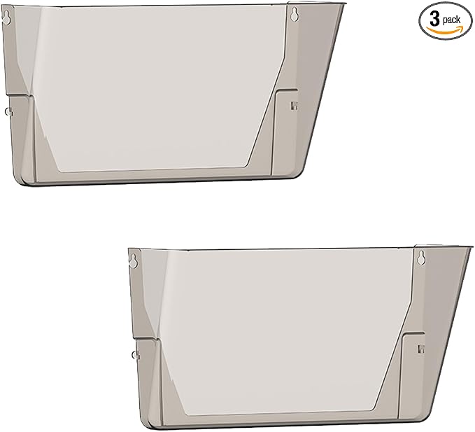 Gawerk Clear Acrylic Single Pocket, Plastic Hanging Wall Mount File Holder by Gawerk