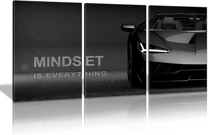 KAWAHONE Motivational Canvas Wall Art Lamborghini Posters Prints Entrepreneur by KAWAHONE