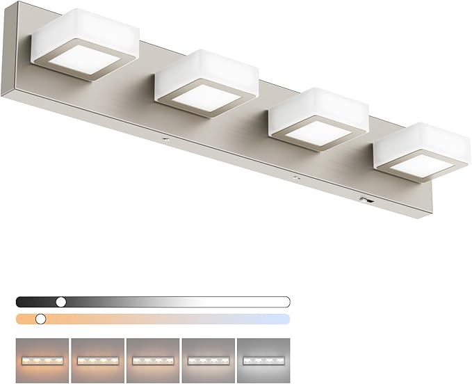 Ralbay 5 Color Temperature Brushed Nickel Vanity Lights by RalbayLighting