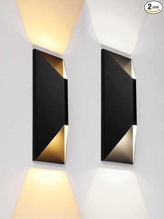 LEONLITE 5CCT Dimmable LED Up Down Wall Light, CRI 90+, IP65 Waterproof by LEONLITE